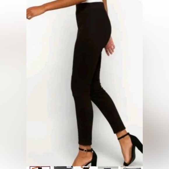 NWOT Pistola Black Moto Denim Leggings - Picture 1 of 13